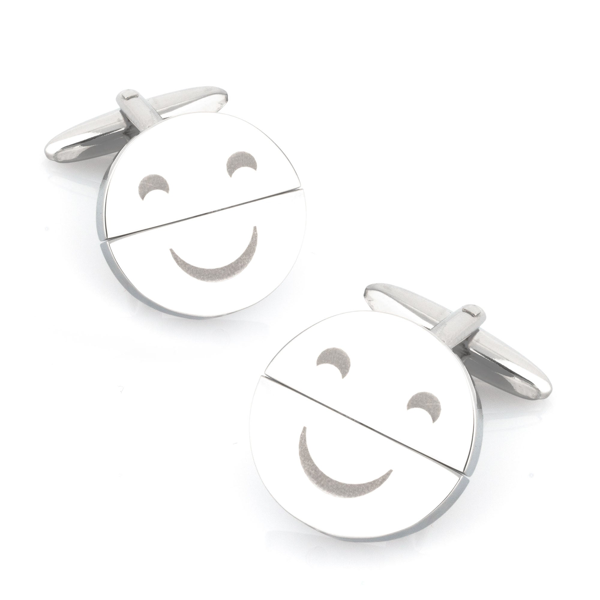 Happy Sad Face Twist Cufflinks