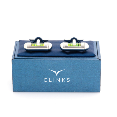 Green "Spirit Level" Cufflinks