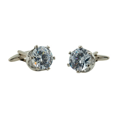 Shiny Crystal Crown Cufflinks