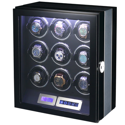 Flinders Watch Winder for 9 Watches with Fingerprint Lock