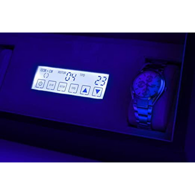 Kosciuszko Watch Winder Box for 12 + 2 Watches in Ebony + Gray