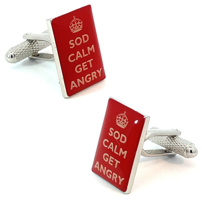 Sod Calm, Get Angry Cufflinks