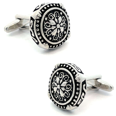 Otranto Cufflinks: Round Gothic Style