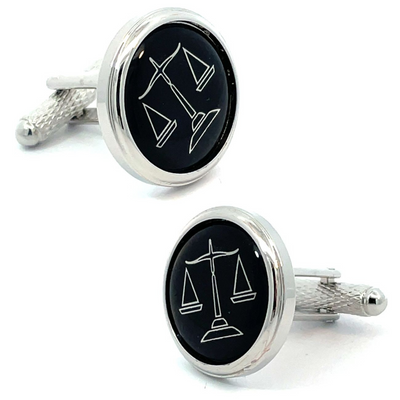 Scales of Justice (Black) Cufflinks