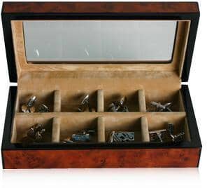 8 Pair Wooden (Elm Burl) Storage Box