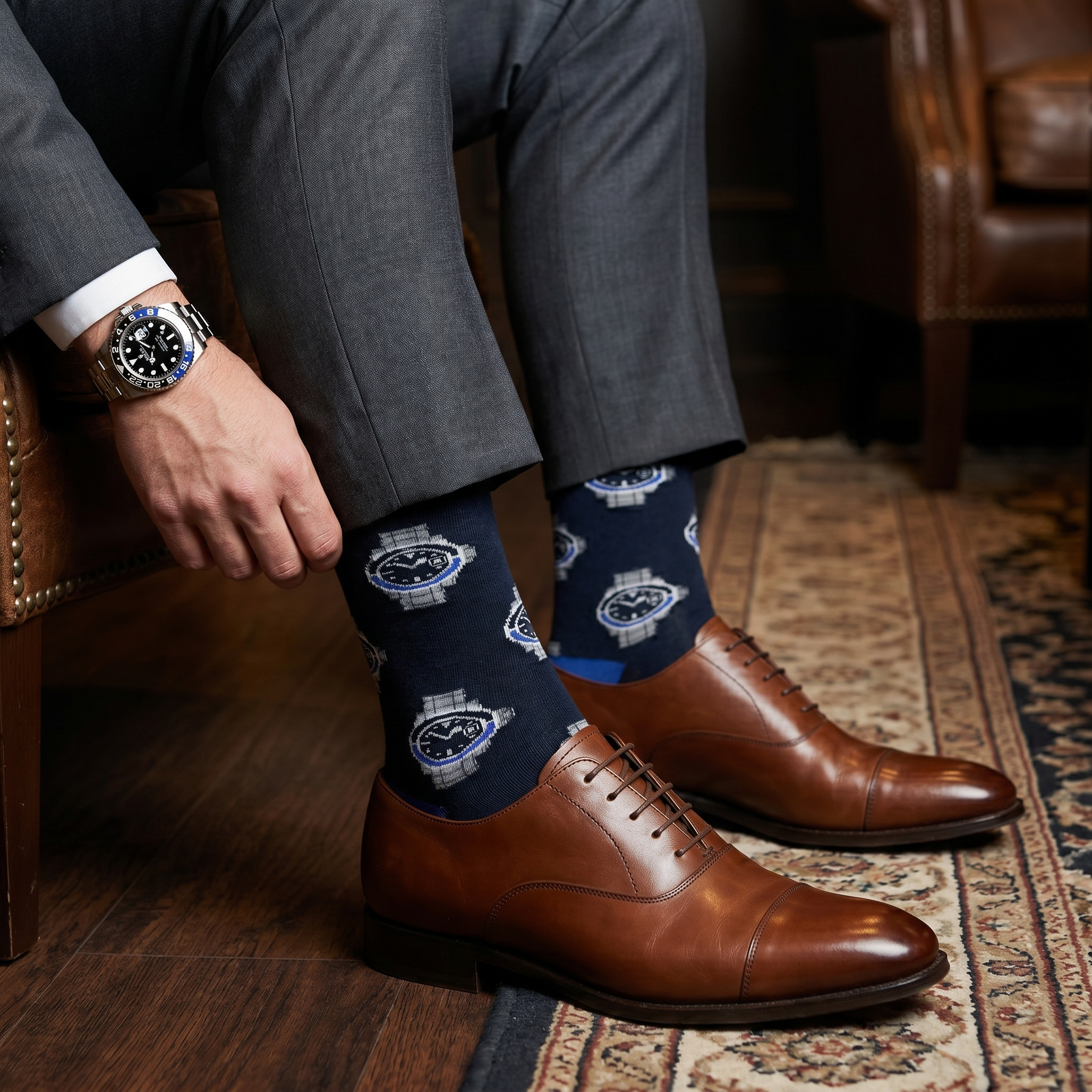 Bat Man Watch Socks by Dapper Roo