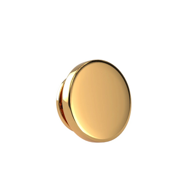 Round Gold Engravable Lapel Pin