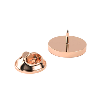 Round Rose Gold Engravable Lapel Pin