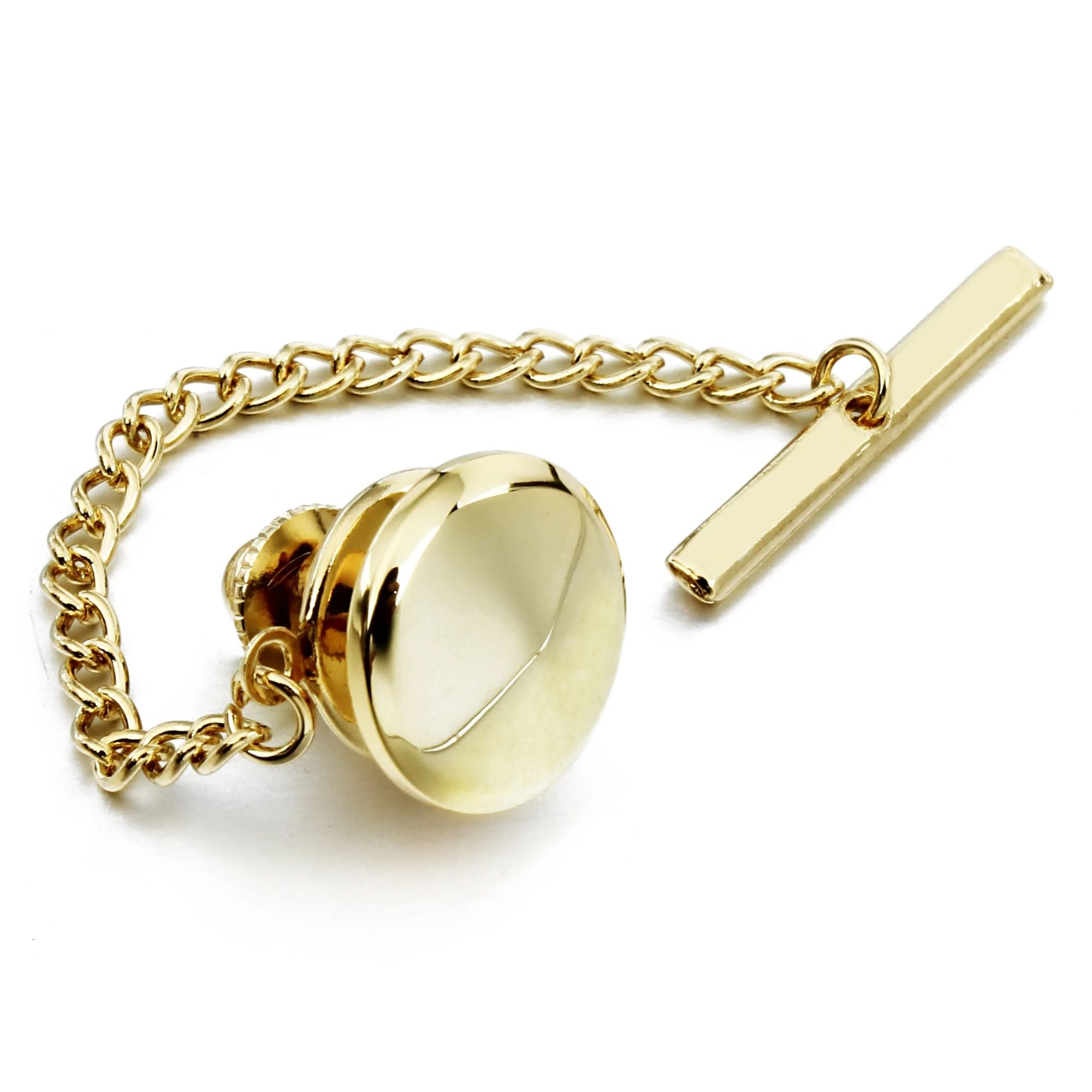 Gold Round Tie Tack