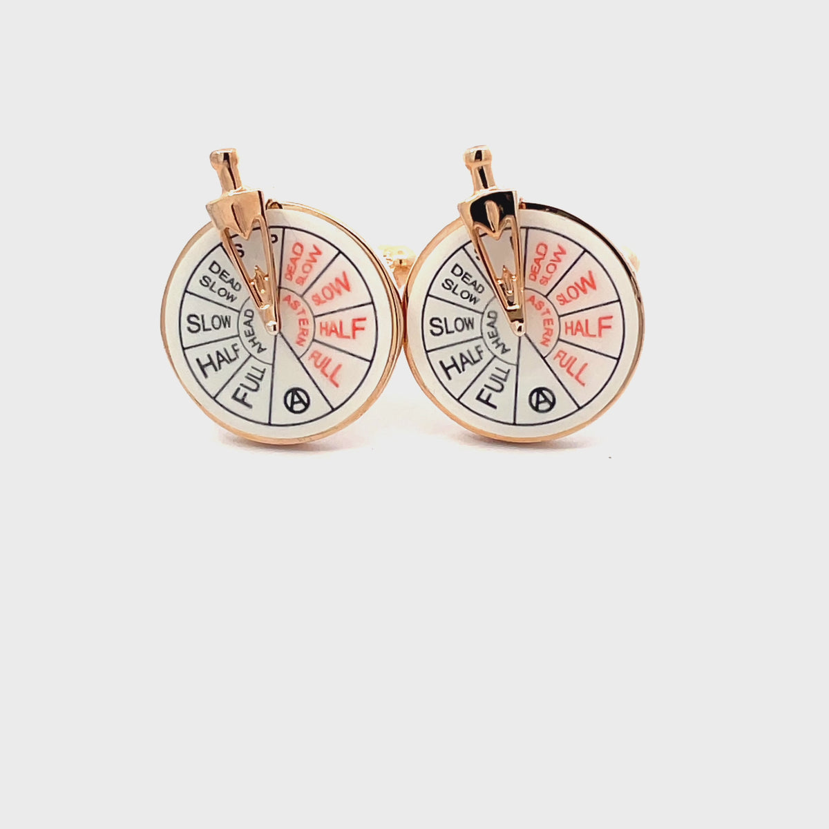 Ships Telegraph in Rose gold cufflinks