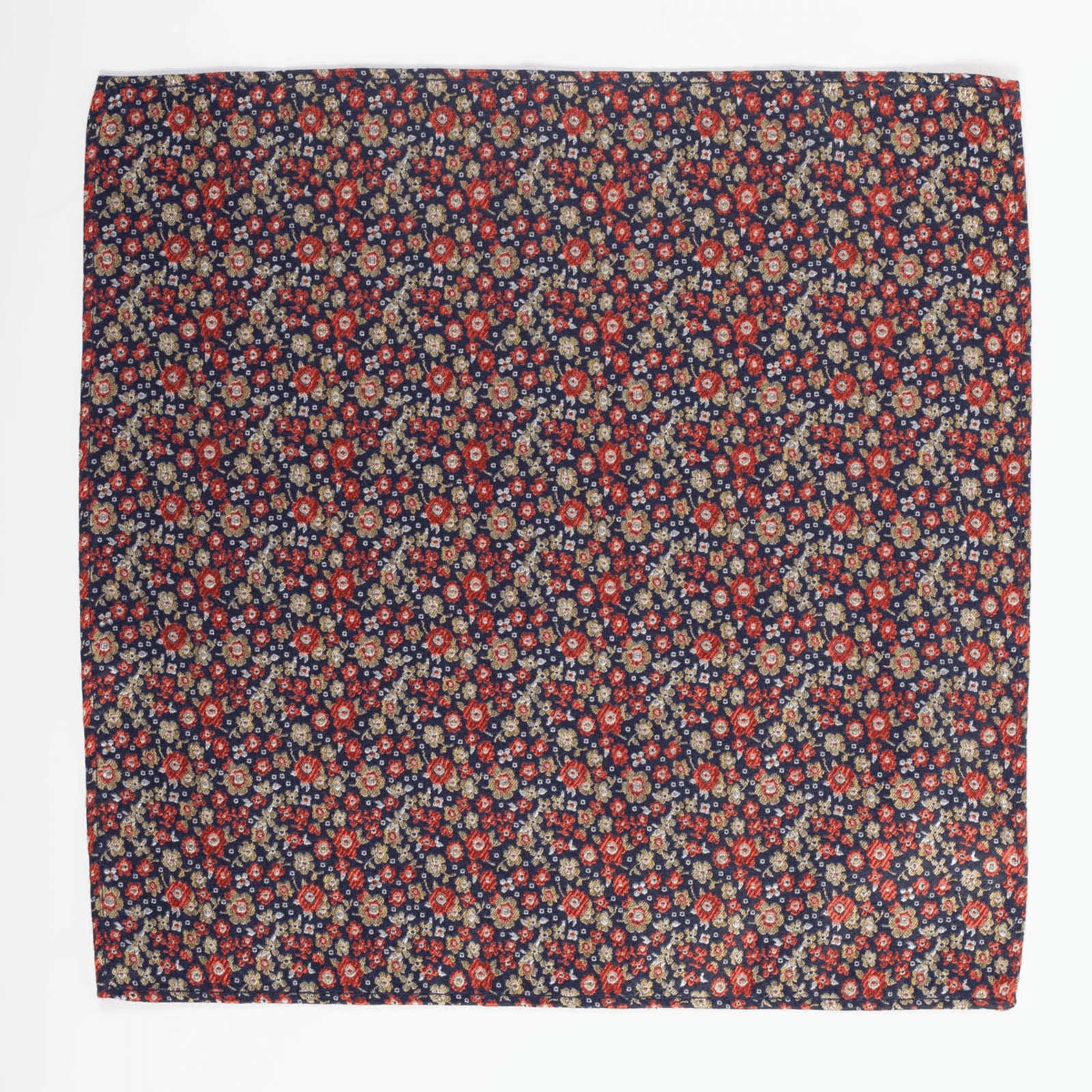 Firecracker Garden Floral Pocket Square