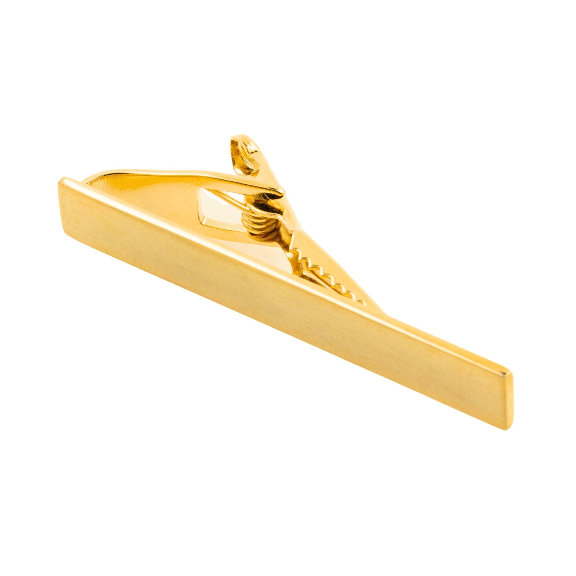 Brushed Gold Tie Clip 50mm Tie Clips Clinks Australia 