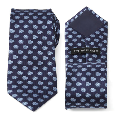 Star Wars Millennium Falcon Blue Tonal Mens Tie
