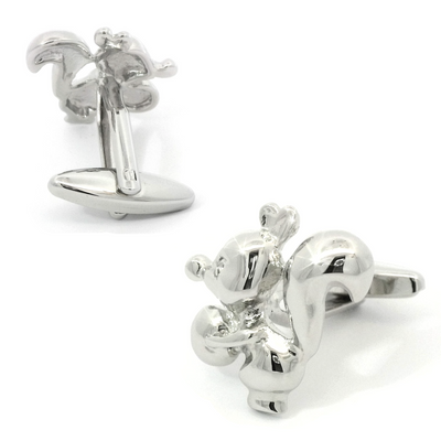 Cartoon Squirrel and Acorn Cufflinks