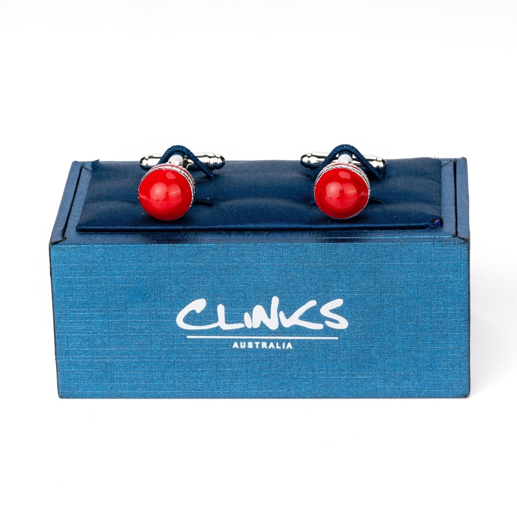 Red Cricket Ball Cufflinks Novelty Cufflinks Clinks Australia 