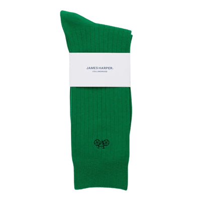 Green Ribbed Socks