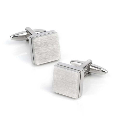 Brushed Square Silver Cufflinks, Classic & Modern Cufflinks, CL1370, Mens Cufflinks, Cufflinks, Cuffed, Clinks, Clinks Australia