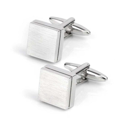 Brushed Square Silver Cufflinks, Classic & Modern Cufflinks, CL1370, Mens Cufflinks, Cufflinks, Cuffed, Clinks, Clinks Australia