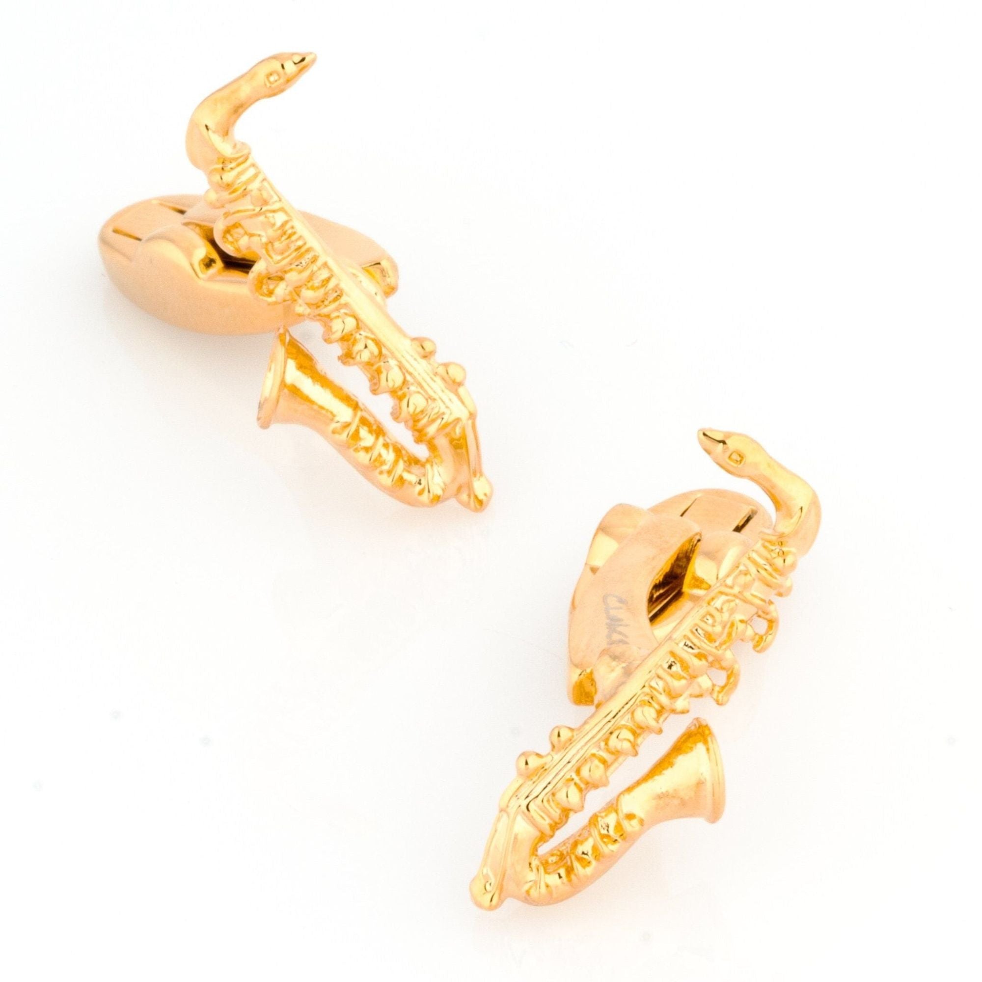 Gold Saxophone Cufflinks