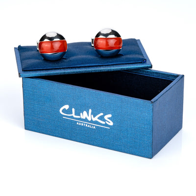 Elliptical Red Cat Eye Cufflinks, Classic & Modern Cufflinks, CL2020, Mens Cufflinks, Cufflinks, Cuffed, Clinks, Clinks Australia