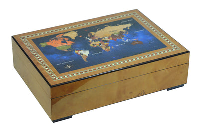 Worl Map , Burl Wooden Watch Box + Jewellery, 6 Watch Box, Cufflink Watch Box + Jewellery, Cuffed Watch Box, Clinks Australia Watch Box + Jewellery, Burl Watch Boxes on Cuffed, Australia Watch Box, Watch + Jewellery Storage Box, Cufflink Watch Display Box, Burl Watch Box, Wooden Watch Box, Burl, Watch Boxes + jewellery, CB5060, Clinks.com