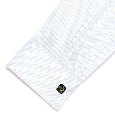 Freemason Masonic Black/Gold Cufflinks