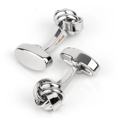 Small Silver Knot Cufflinks