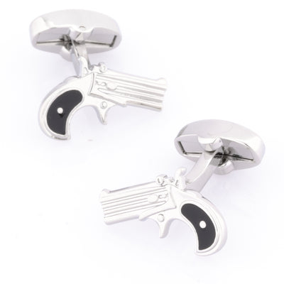 Silver Hand Gun Cufflinks