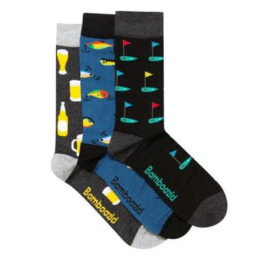 Blokes Life 3 pair Socks Gift Box, Socks, Bamboozld, Bamboo, Cotton, Spandex, Assorted Colour, SS7107, Clinks.com