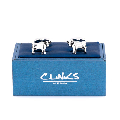 Silver Cow Cufflinks