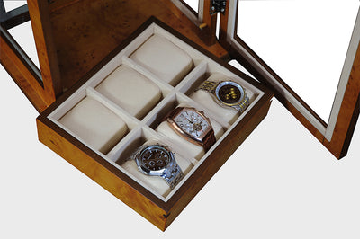 Burl Wooden Watch Cabinet, 18 Watch Box, Cuffed Watch Box, Clinks Australia Watch Box, Burl Watch Box on Cuffed, Australia Watch Cabinet, Watch Cabinet Storage Box, Watch Storage Box, Watch Cabinet Display, 18 Slots Watch Box, Watch Boxes for 18, Burl Wood Watch Cabinet, Wooden Watch Cabinet, Burl, Watch Cabinet, CB5051, Clinks, Clinks Australia, Cuffed