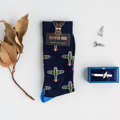 Spitfire Gift Set, Socks Gift Set, Gift Sets, Socks, Cufflinks, Tie Bars, Location: SK2023+CL6830+TC3570, GS1004, Clinks.com