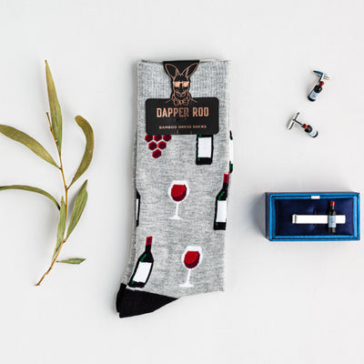 Red Wine Gift Set, Socks Gift Sets, Socks, Cufflinks, Tie Bars, Location: SK2036+CL6053+TC3529, GS1007, Clinks.com