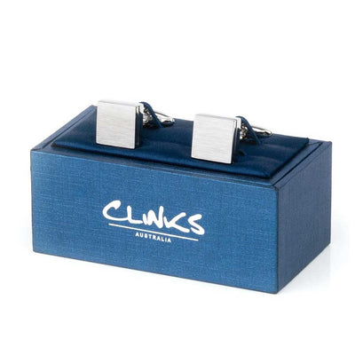 Brushed Square Silver Cufflinks, Classic & Modern Cufflinks, CL1370, Mens Cufflinks, Cufflinks, Cuffed, Clinks, Clinks Australia