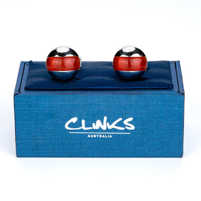 Elliptical Red Cat Eye Cufflinks, Classic & Modern Cufflinks, CL2020, Mens Cufflinks, Cufflinks, Cuffed, Clinks, Clinks Australia