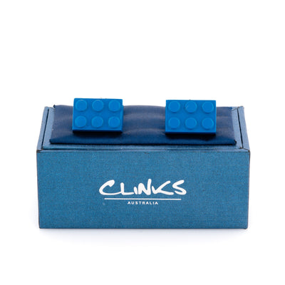 Blue Building Block Cufflinks, CL8714, Novelty Cufflinks, Mens Cufflinks, Cufflinks, Cuffed, Clinks, Clinks Australia