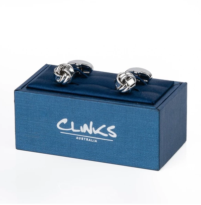 Small Silver Knot Cufflinks