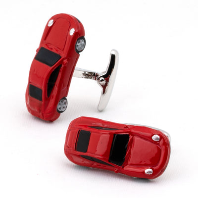 Red Porsche 911 Car Cufflinks