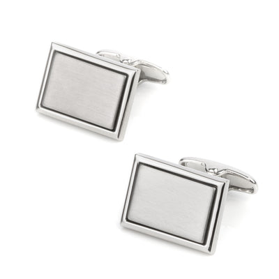 Plain Engravable Rectangle Cufflinks