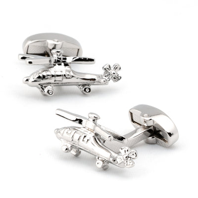 Silver Helicopter Cufflinks