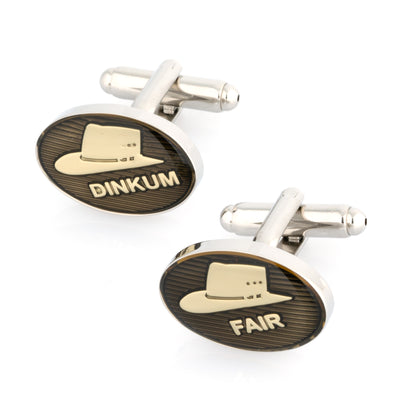 Australian Fair Dinkum Akubra Hat Cufflinks