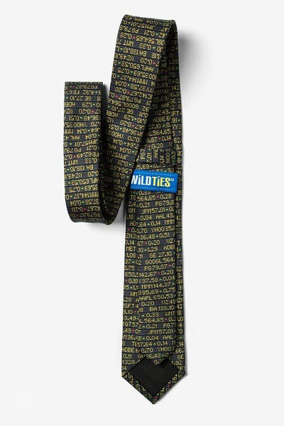 Stock Ticker Skinny Tie