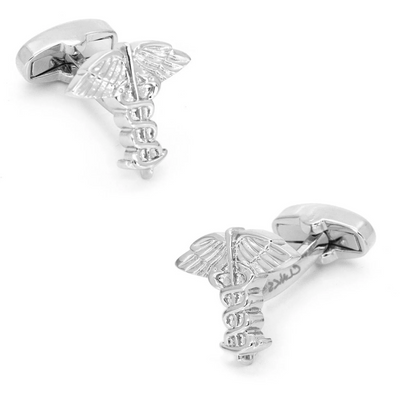 Caduceus Medical Symbol Cufflinks