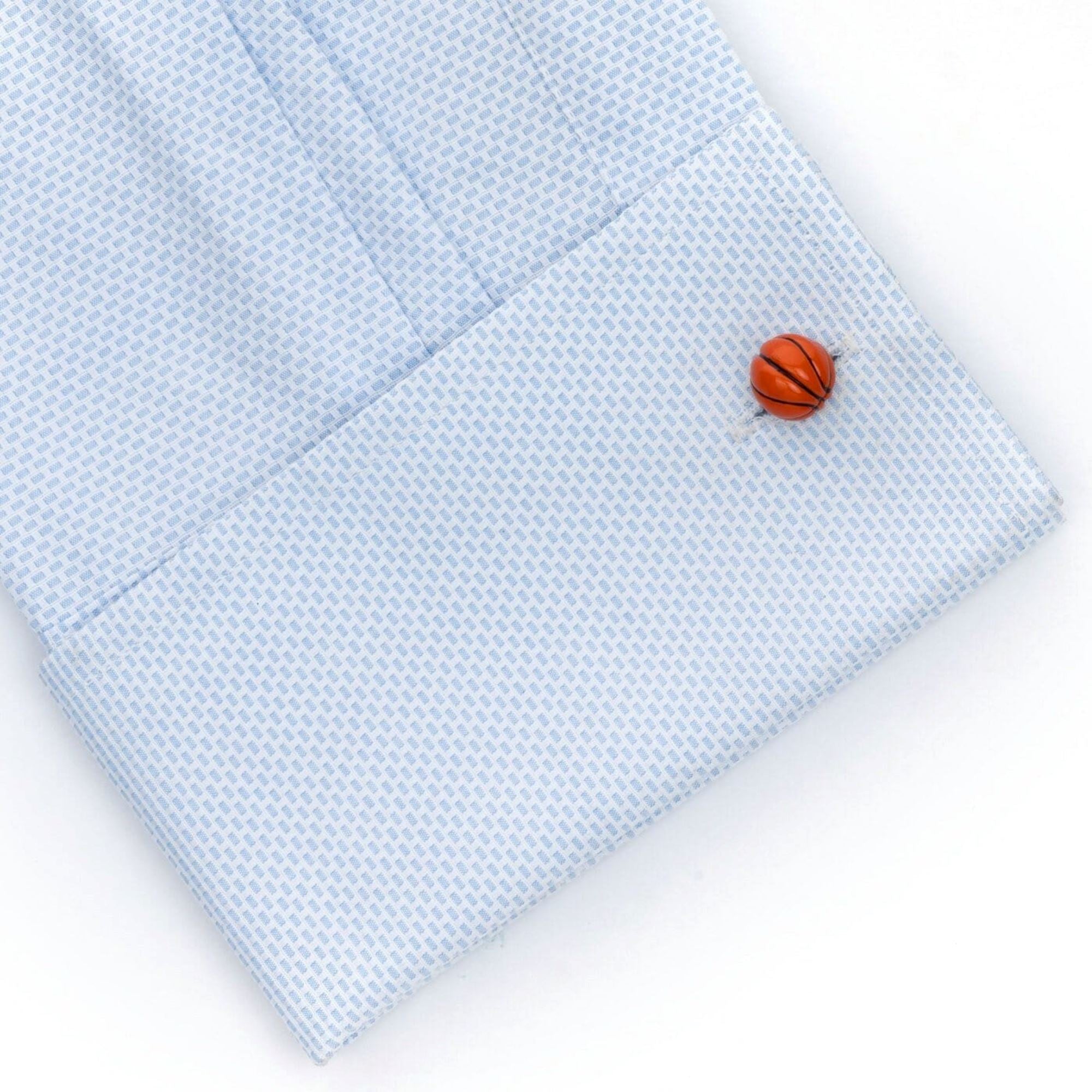 Orange/Black Basketball Cufflinks Novelty Cufflinks Clinks Australia 