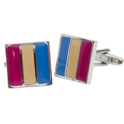 Colour Brisbane Lions AFL Cufflinks