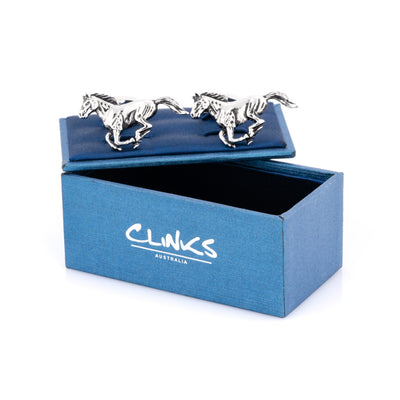 Silver Galloping Horses Cufflinks