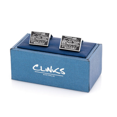 Black Circuit Board Cufflinks