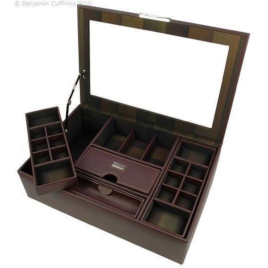 Hampton Large Valet Box Brown