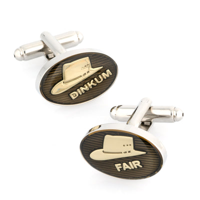 Australian Fair Dinkum Akubra Hat Cufflinks