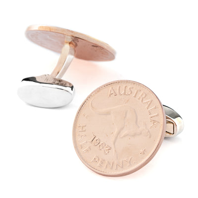 Australian Half Penny Coin Cufflinks, Novelty Cufflinks, CL5603, Mens Cufflinks, Cufflinks, Cuffed, Clinks, Clinks Australia